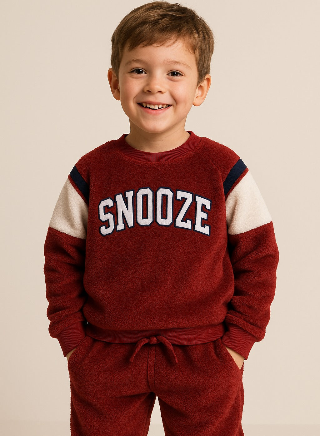 Boys Fleece Sweatshirt & Jogger Set (2–8 Years)
