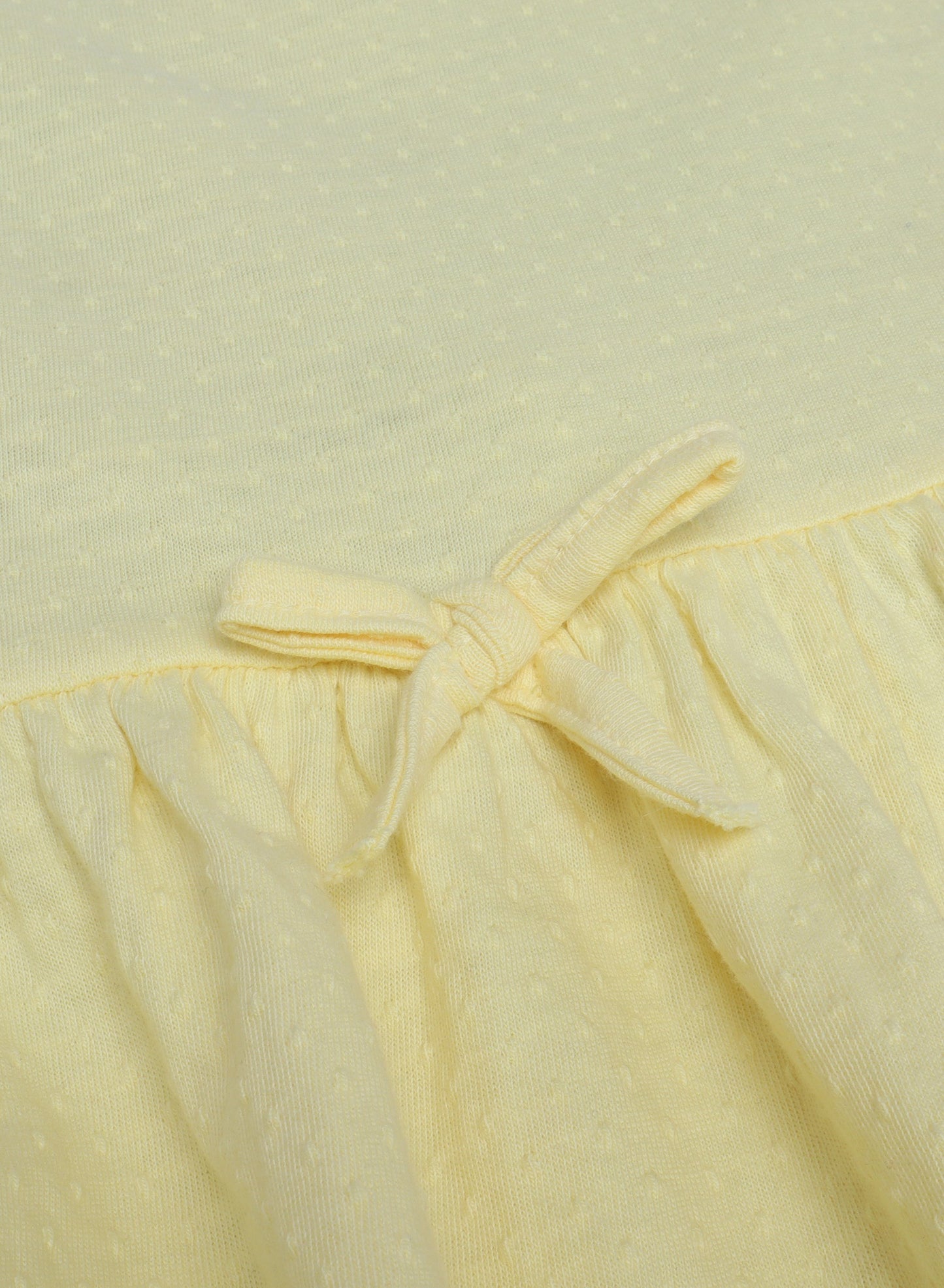 Girls' Ruffle Cotton Dress, Solid Color