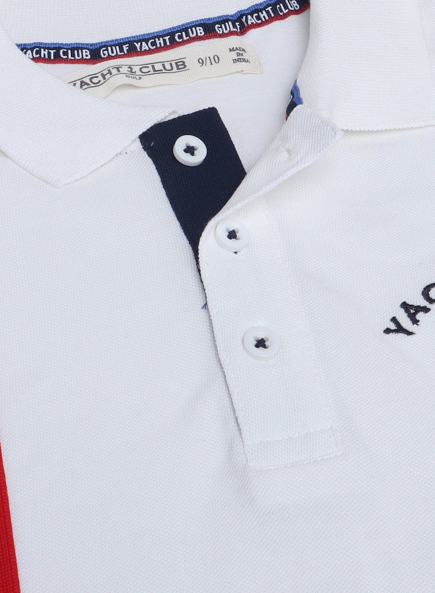 Victor & Jane Junior Boys' Polo T-Shirt – Comfortable Cotton Casual Wear - White & Red