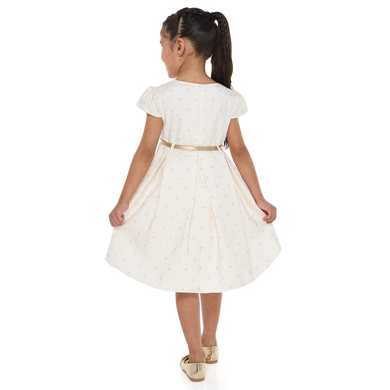 Chic Jacquard Champagne Party Dress With Mesh & Decoration