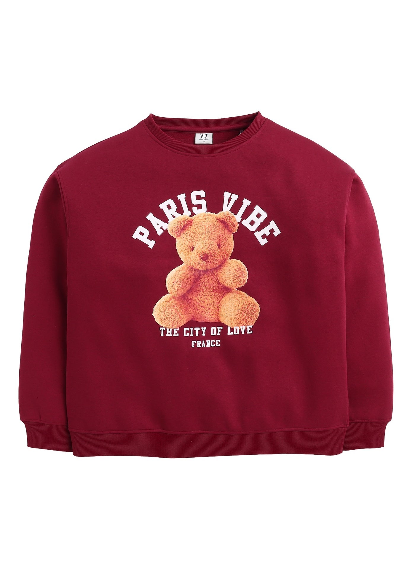 Paris Vibe Graphic Sweatshirt – 100% Cotton Fleece | Puff Print |