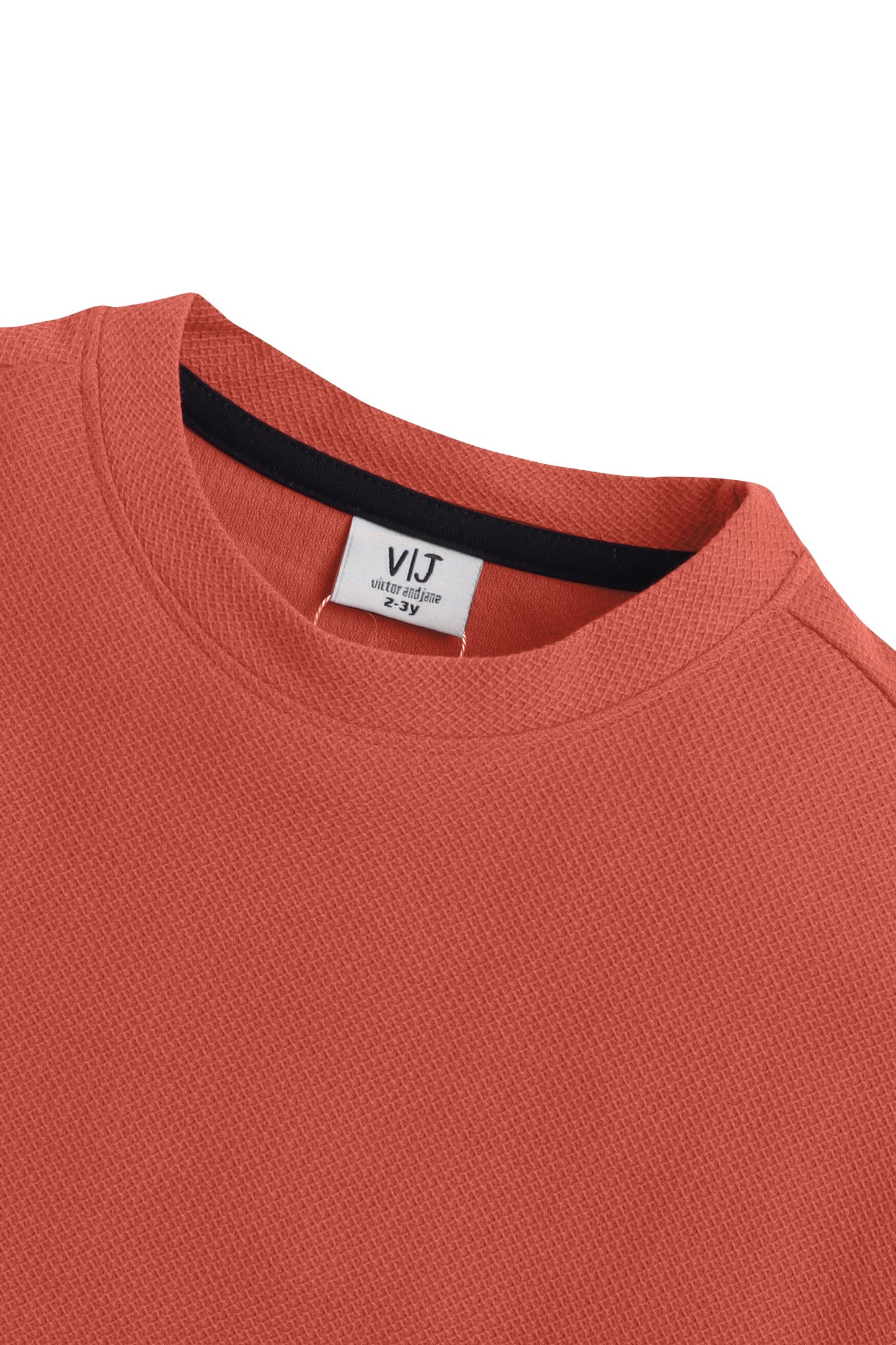 Victor & Jane Junior Boys Brown Patch Detail Cotton T-Shirt