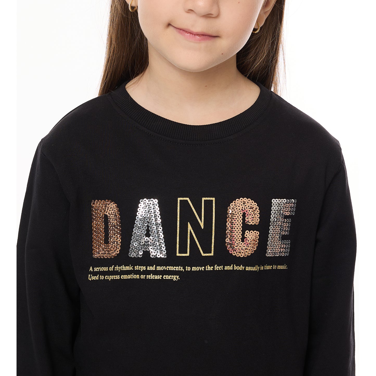 SEQUINS EMBROIDERED SWEATSHIRT