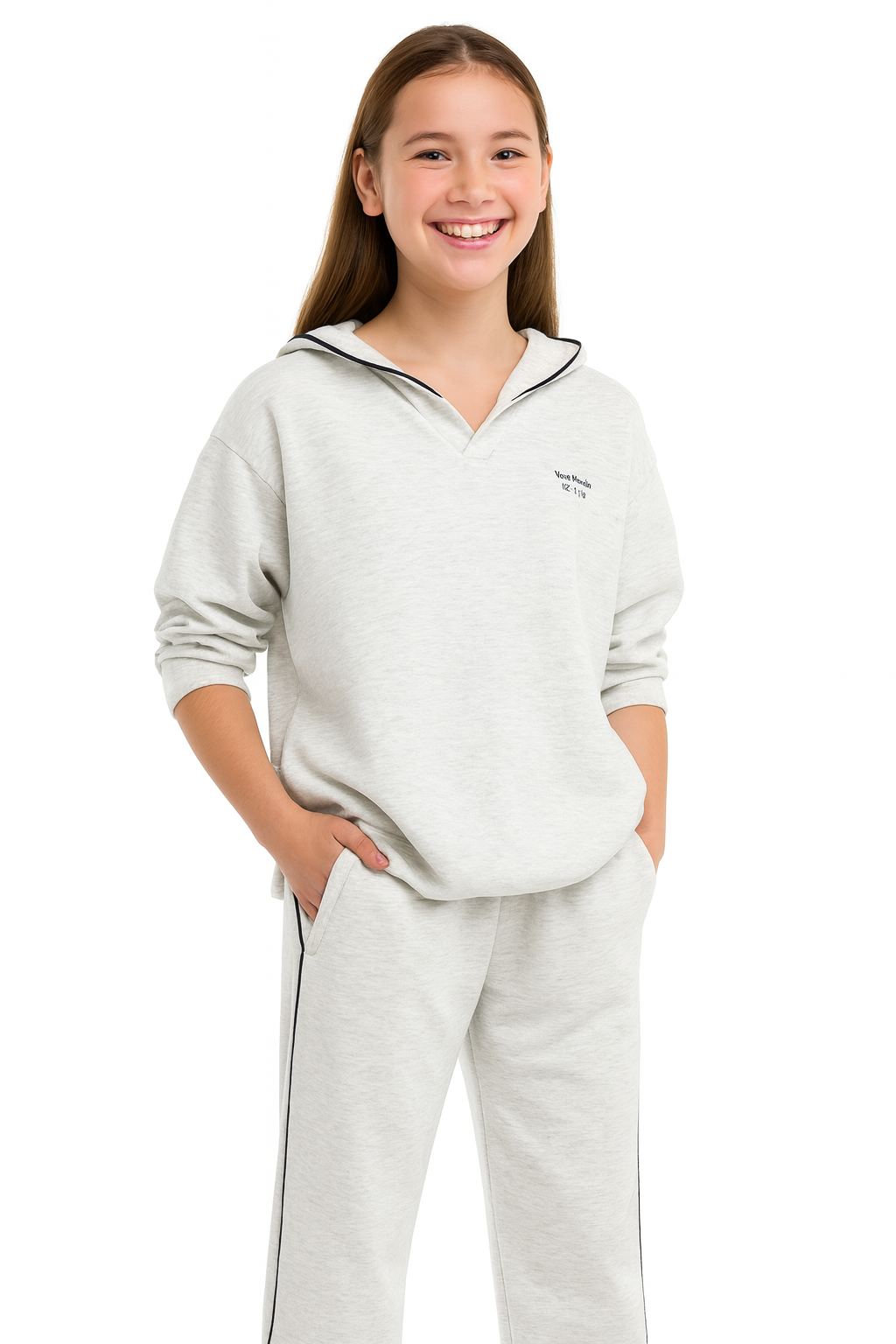 Girls’ Hoodie & Wide-Leg Pants Set