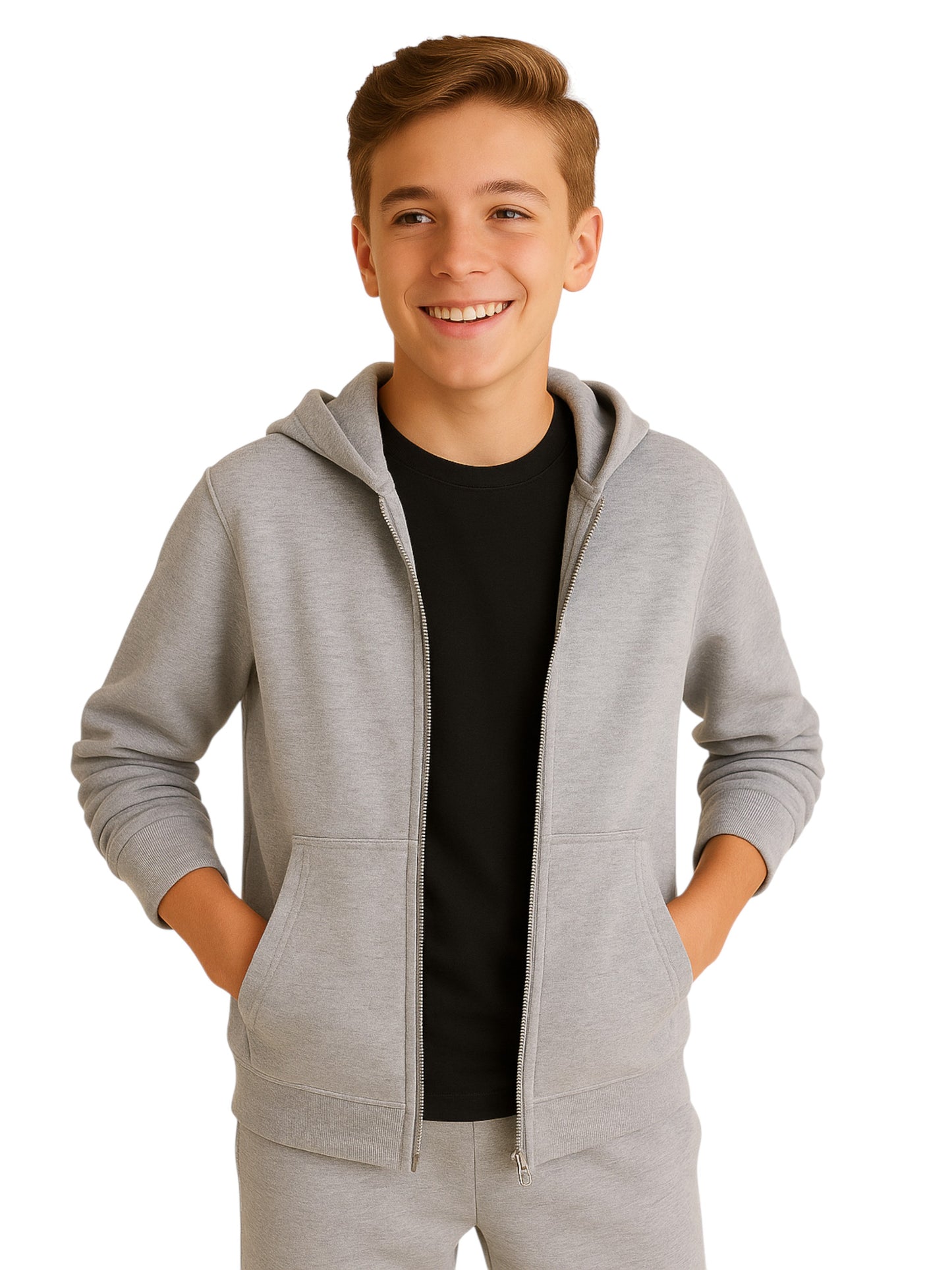 Boys Hoodie Set | Stylish Zip-Up & Joggers