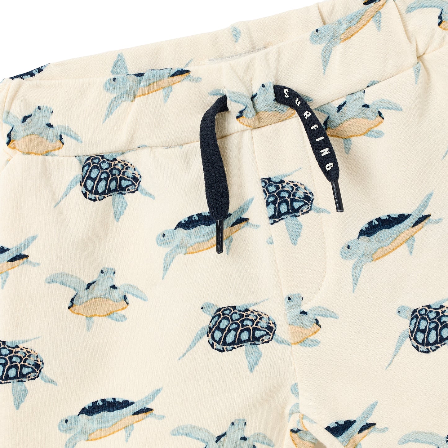 Boys 2 Pc Set “Surfing Turtles” Tee & Drawcord Shorts Set
