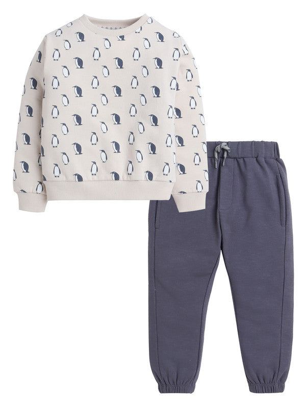Dirkje Boys Printed Sweatshirt & Joggers Set - 2-Piece