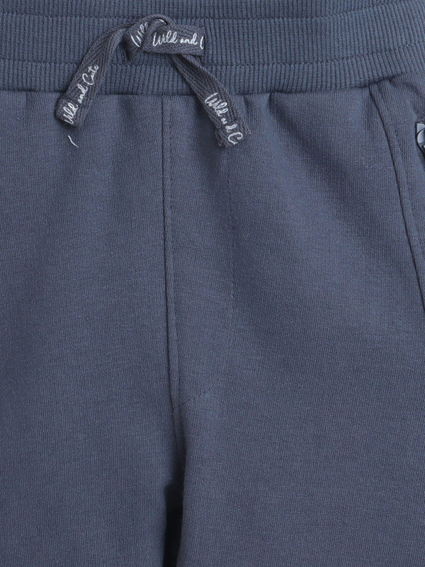 Boys Colorblock Fleece Tracksuit – Cream, Terracotta & Grey 2-Piece Set