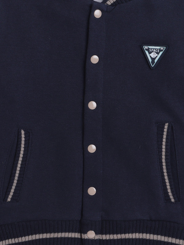 Boys Space Club Varsity Fleece Jacket – Navy
