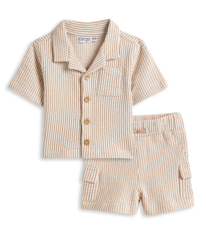 Dirkje 2 pcs Set - Collar Shirt and Shorts