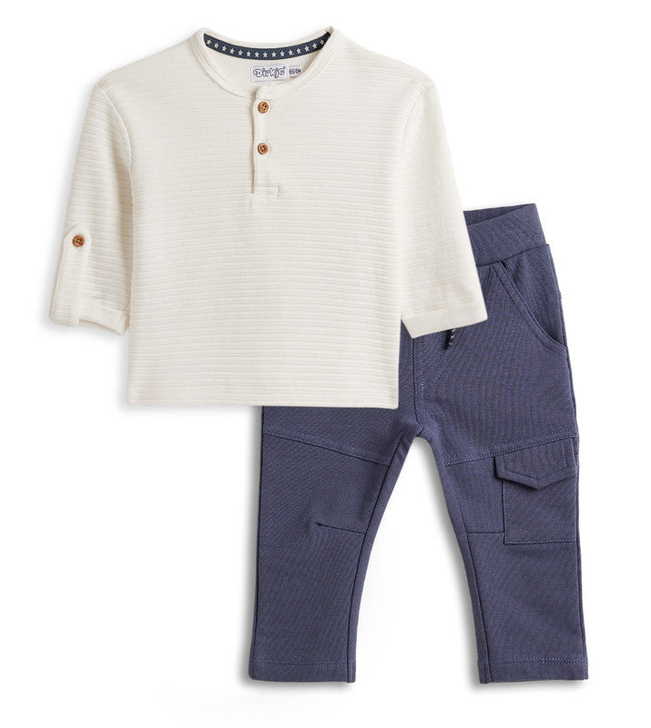 Dirkje Boys Set - Chinese collar Shirt and Trousers