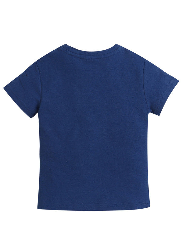 Boys Navy "Brave & Free" Cotton T-Shirt (2Y–9Y)