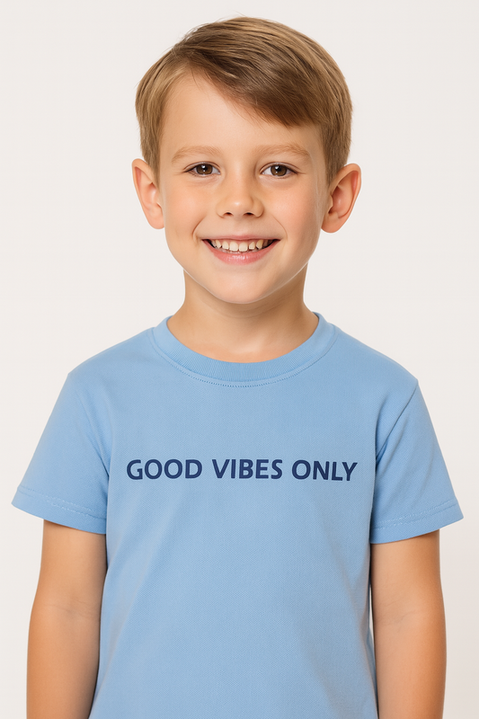 Boys "Good Vibes Only" Cotton T-Shirt (2Y–9Y)
