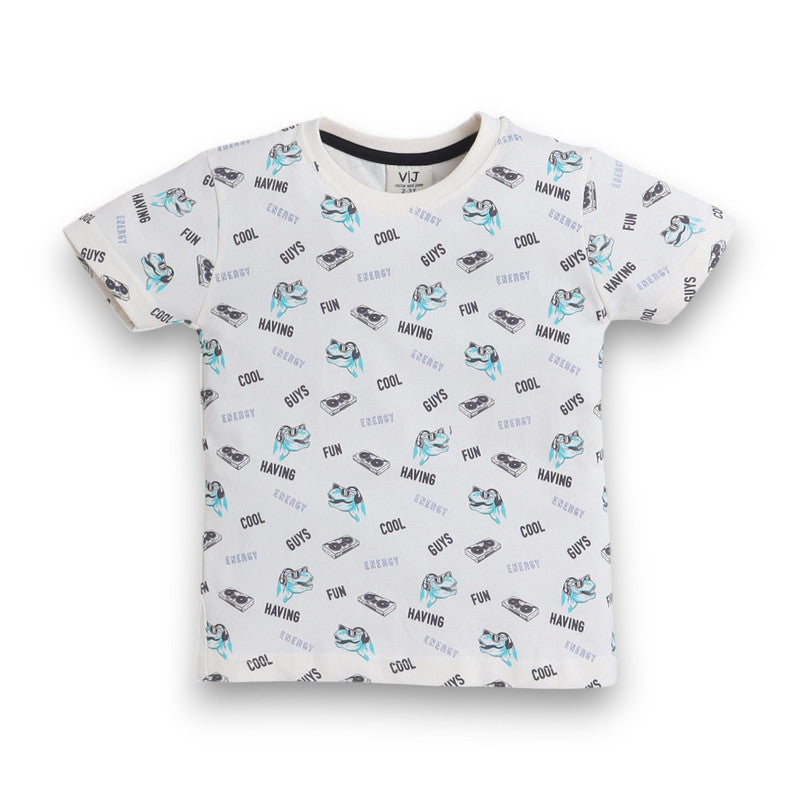 Victor and Jane - All-Over Printed T-shirt and Shorts Pyjama Set