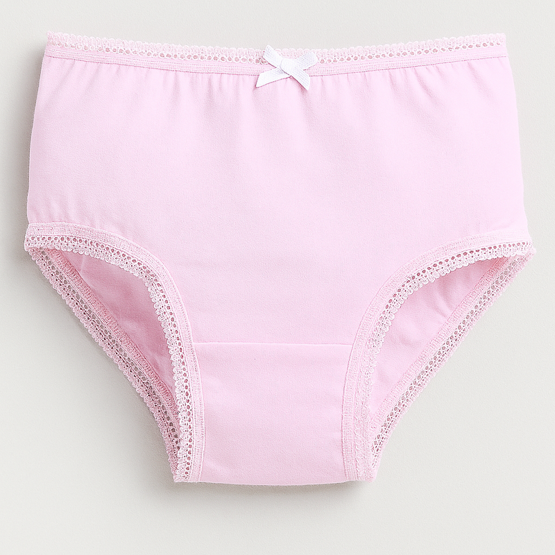 3-Pack Briefs for Girls – Soft Cotton Pastel Underwear Set