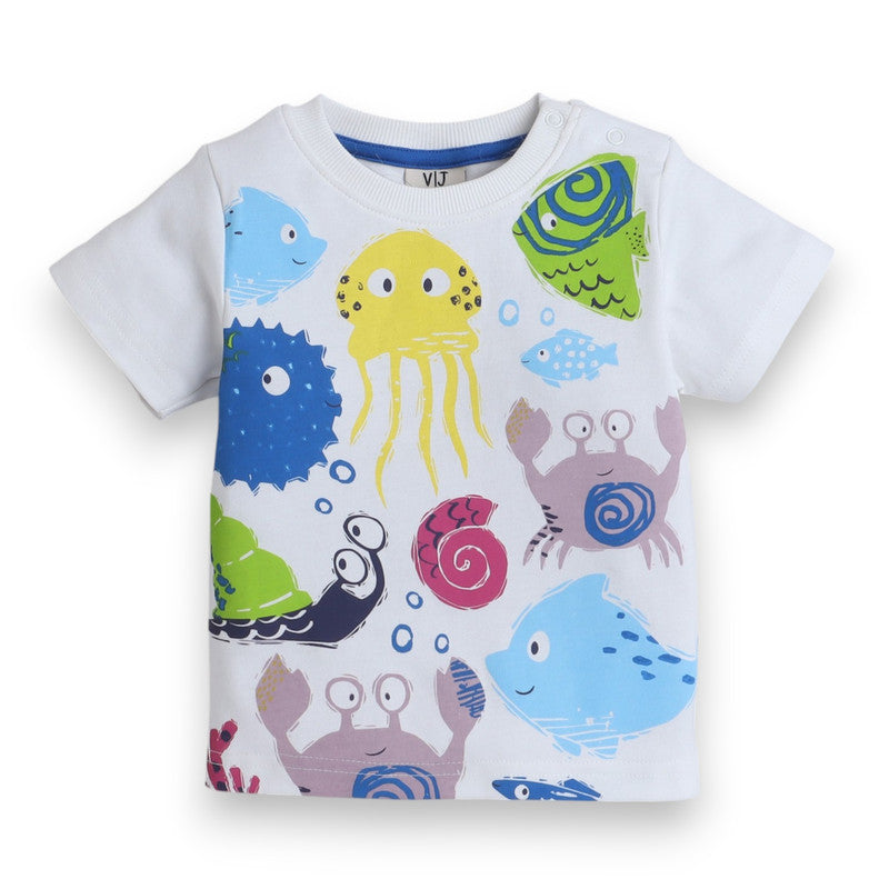Victor and Jane Infant Boys' Cute Sea Advanture T-Shirt and Shorts Set