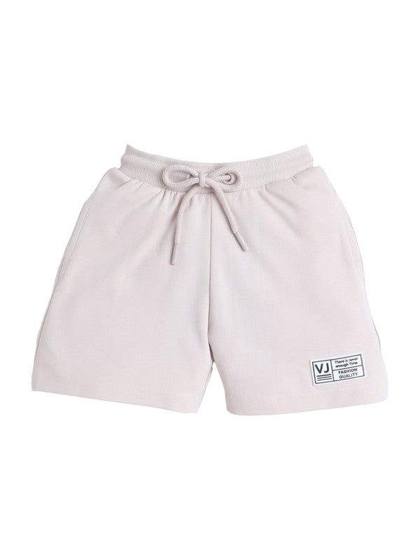 Boys Cotton Interlock Tee & Shorts Set – Sand