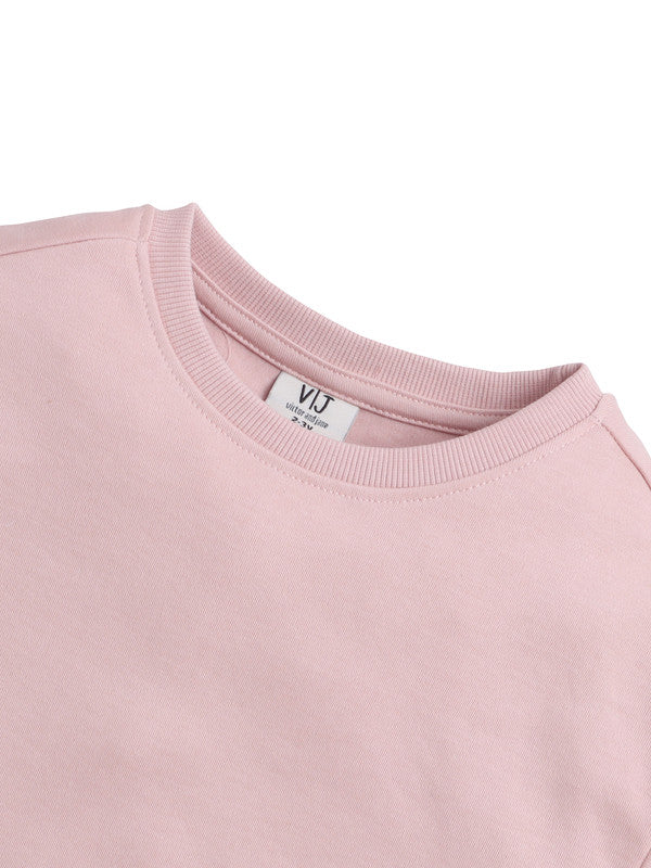Boys Cotton Interlock Tee & Shorts Set – Peach