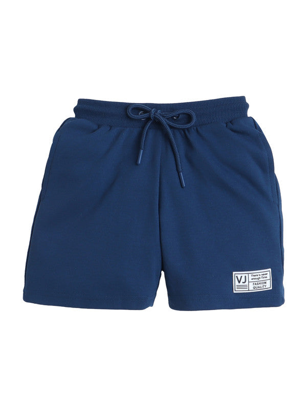 Boys Cotton Interlock Tee & Shorts Set – Navy