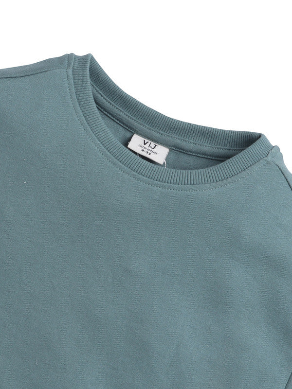 Boys Cotton Interlock Tee & Shorts Set – Sage Green