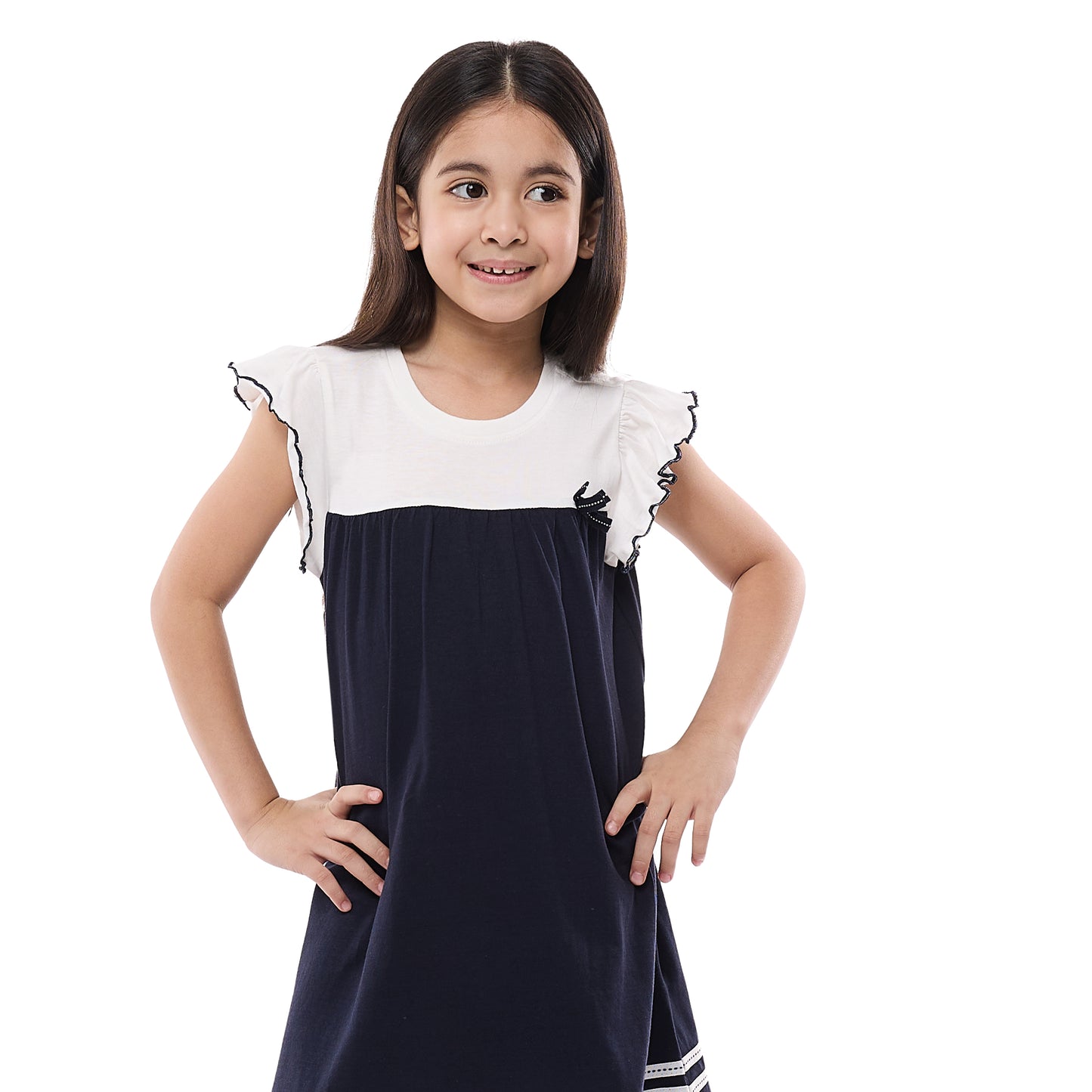 Girls’ Ruffle Sleeve A-Line Dress