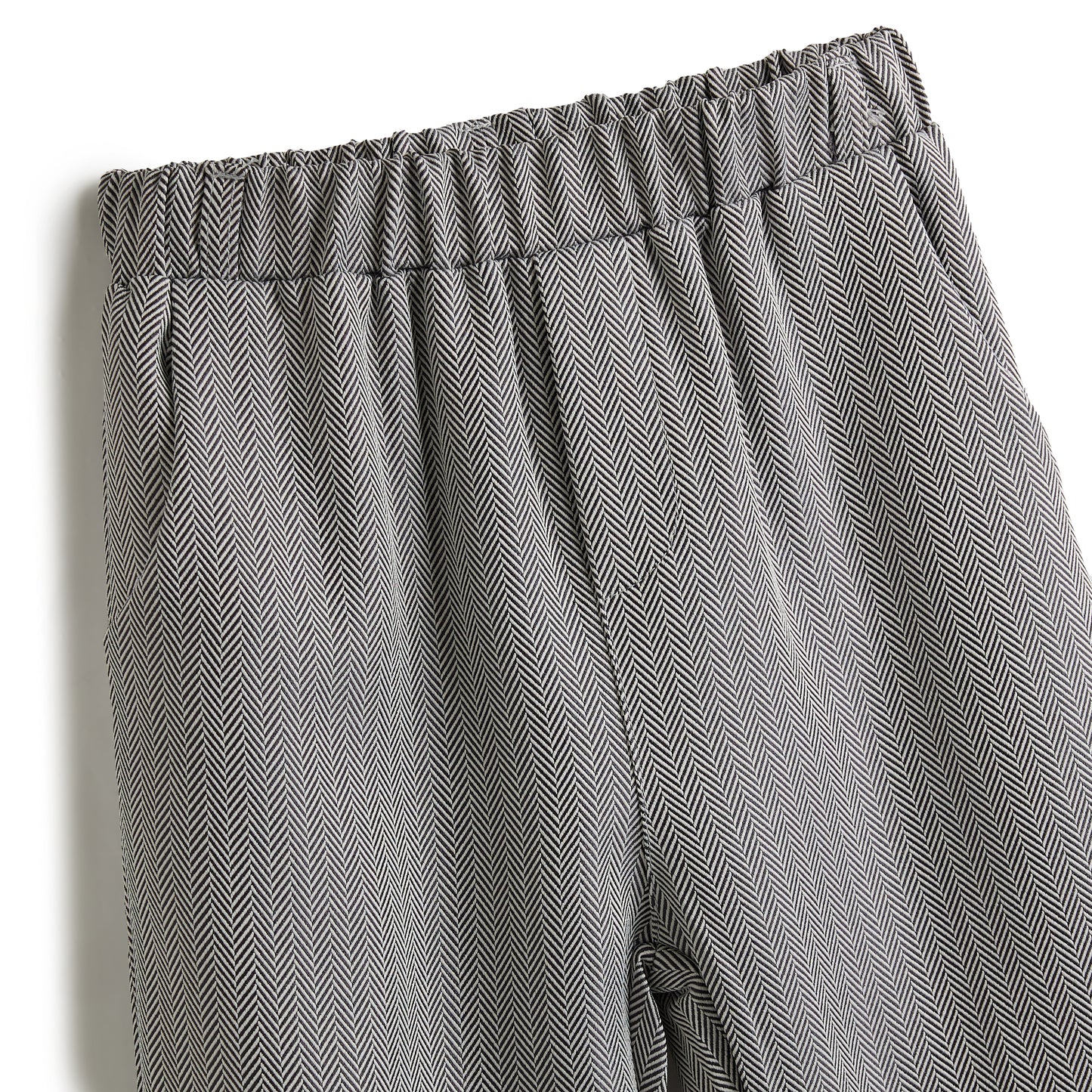 Grey Herringbone Waistcoat And Pant Set With Shirt And Tie