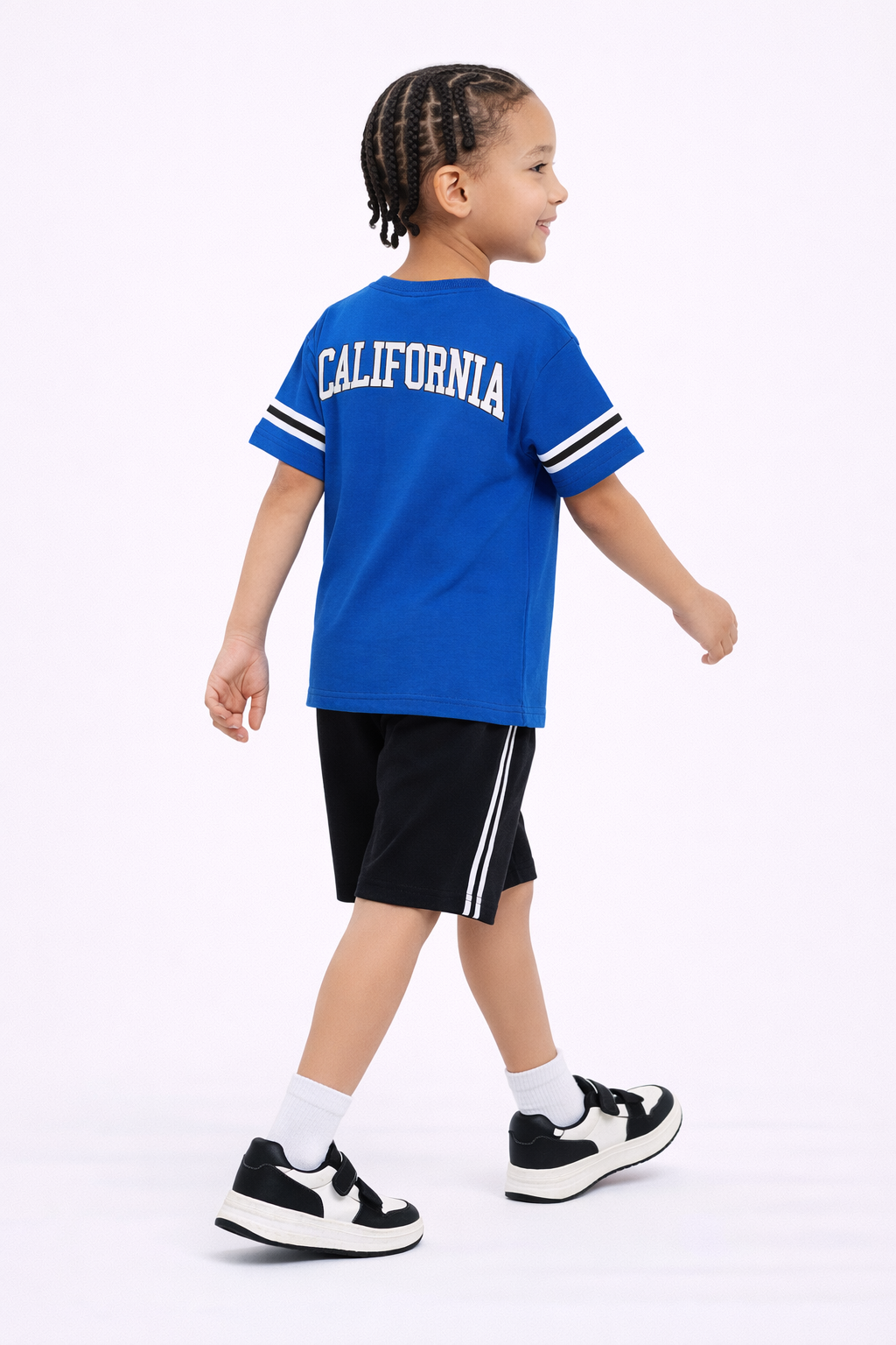 Boys California 56 Jersey T-Shirt & Black Shorts Set
