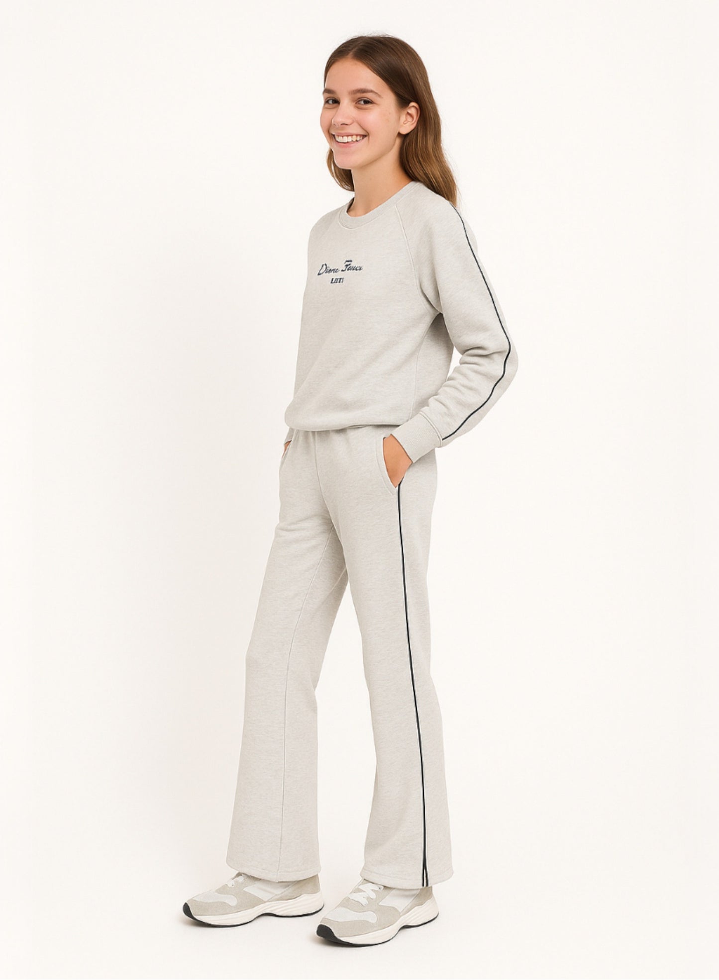 Girls’ 2-Piece Stretch Ribbed Lounge Set