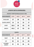 Oversized - Boys' Jacquard 2-Piece Set - Half Zipper Polo T-Shirt And Matching Shorts With Pockets,