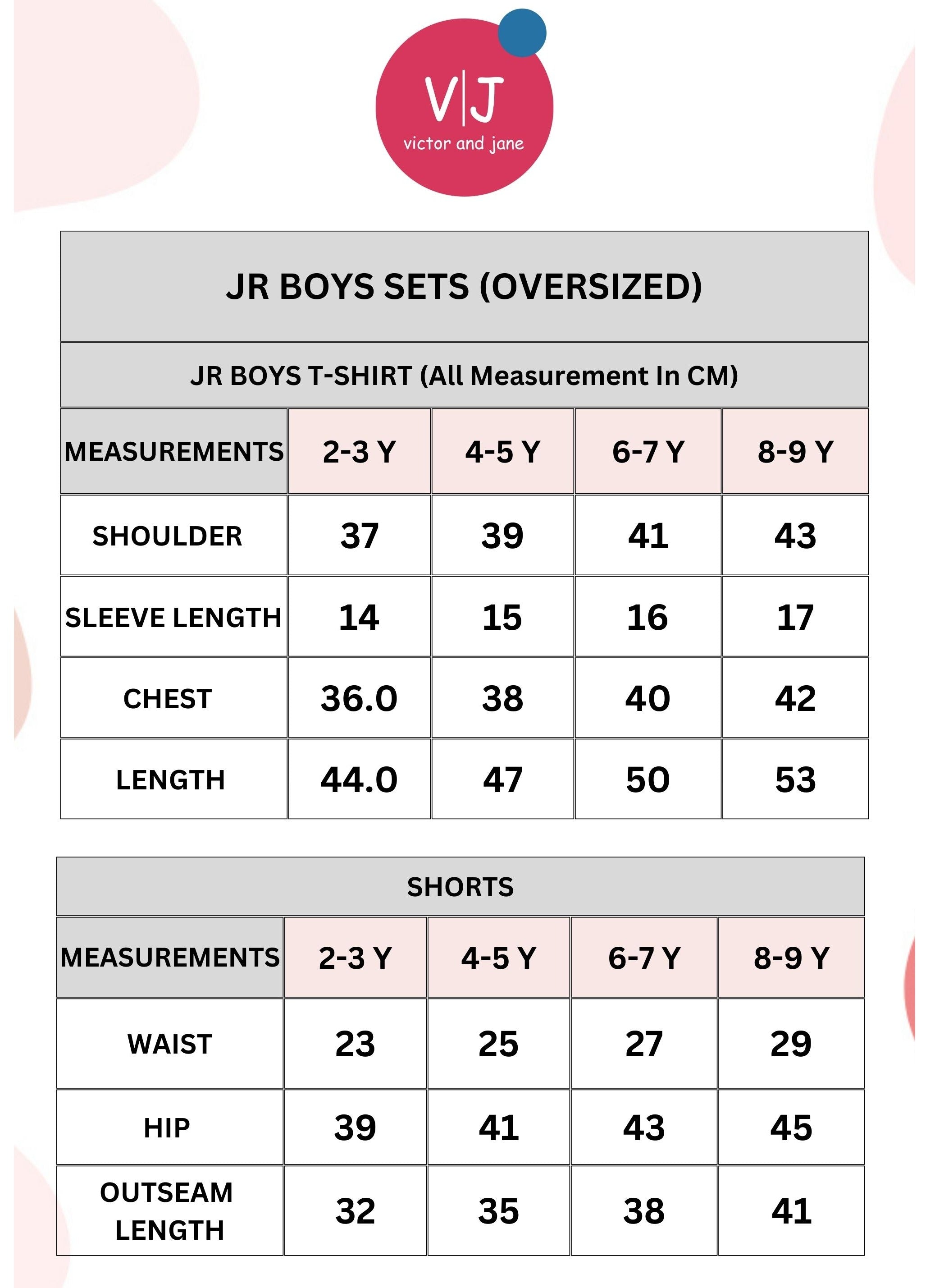 Oversized - Boys' Jacquard 2-Piece Set - Half Zipper Polo T-Shirt And Matching Shorts With Pockets,