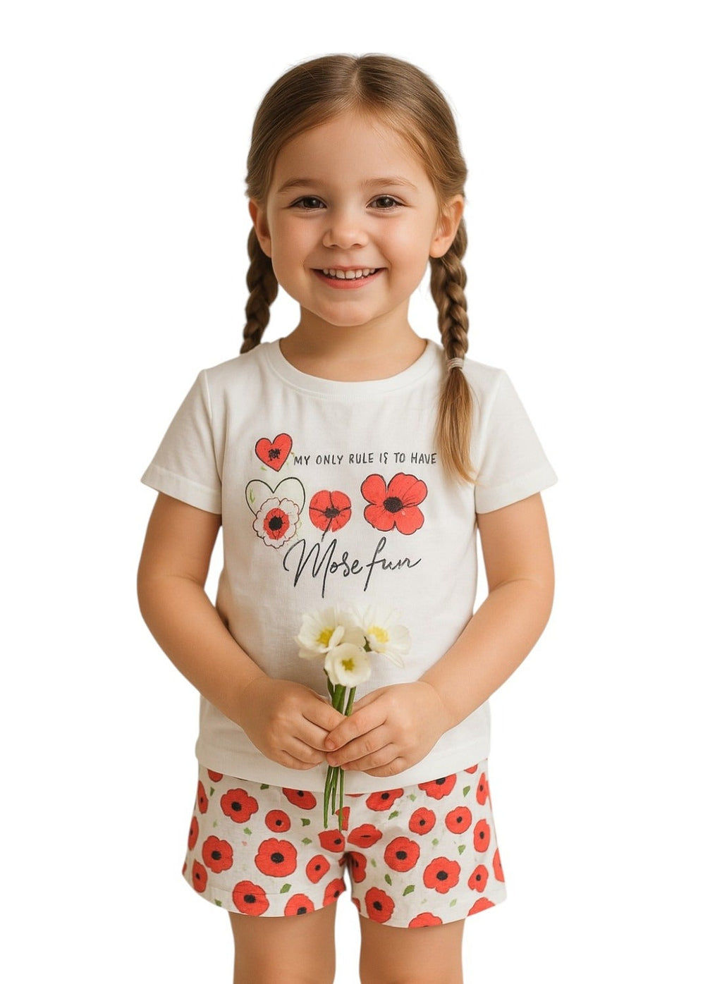 Victor And Jane - Printed T-Shirt And Shorts Pyjama Set