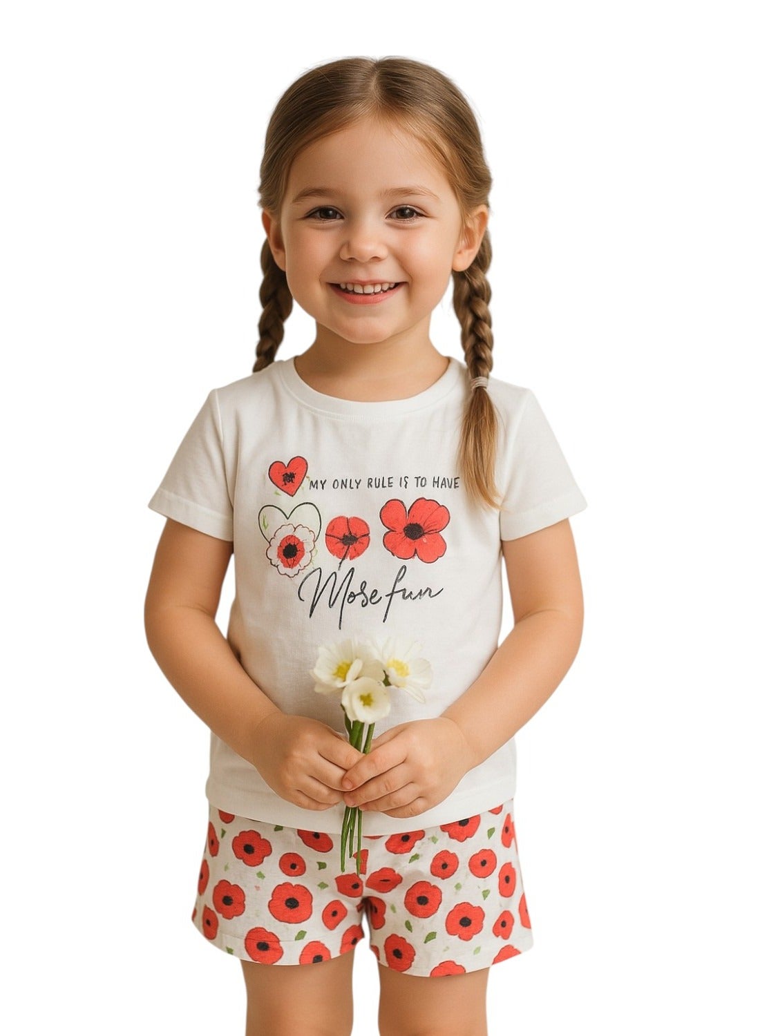 Victor and Jane - Printed T-shirt and Shorts Pyjama Set