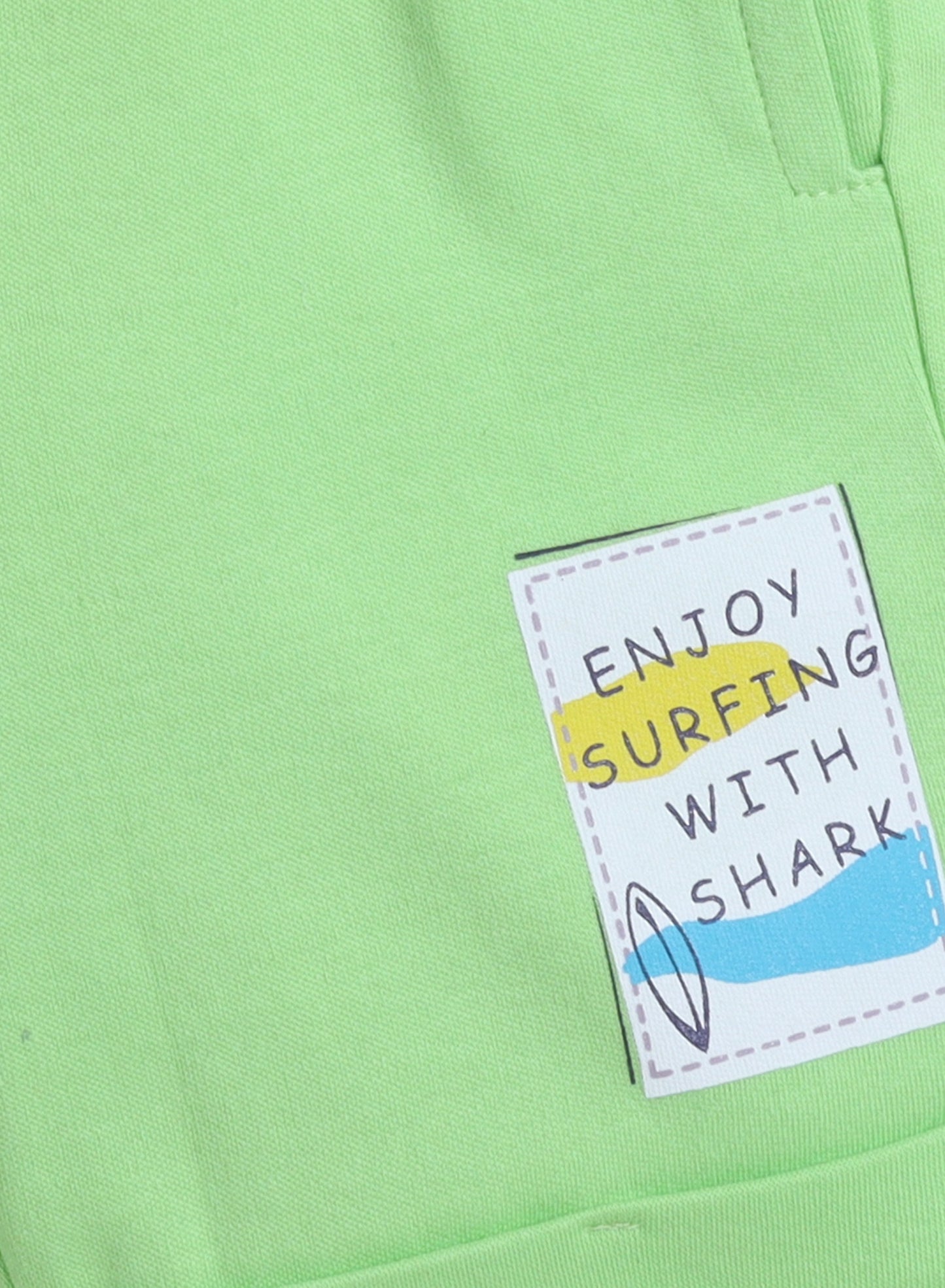 Victor and Jane Boys' Sea Horse Navy and Neon Green T-Shirt and Shorts Set