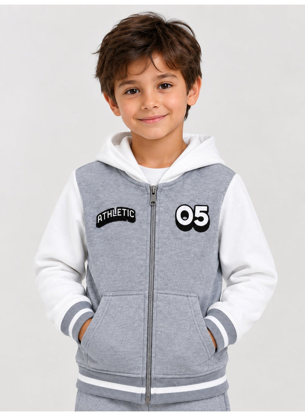 Boys Hoodie Zip-Up Jacket and Jogger Pants Set