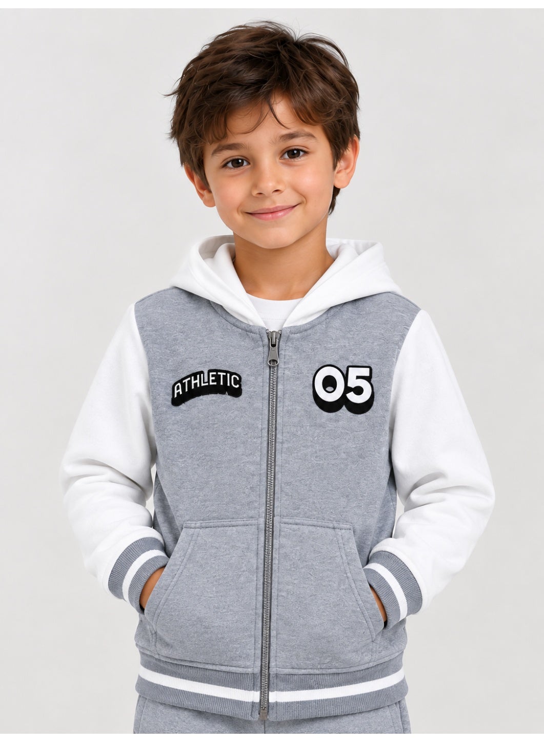 Boys Hoodie Zip-Up Jacket and Jogger Pants Set