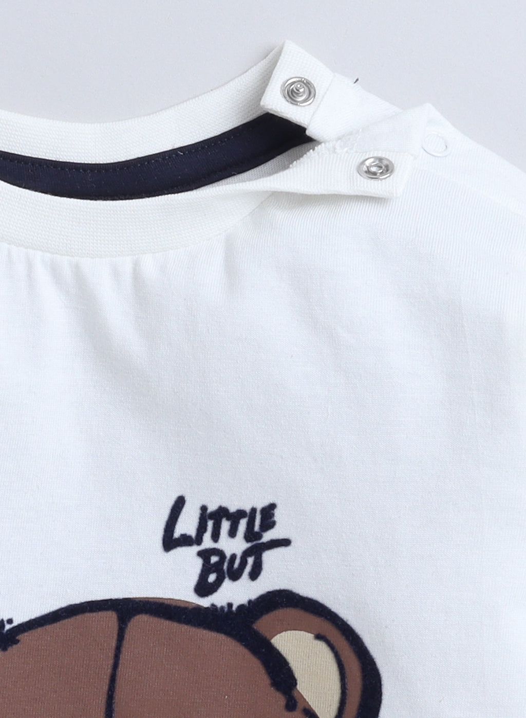 Cute Teddy Printed 3 Pc Set - T-Shirt , Zipper Jacker And Joggers