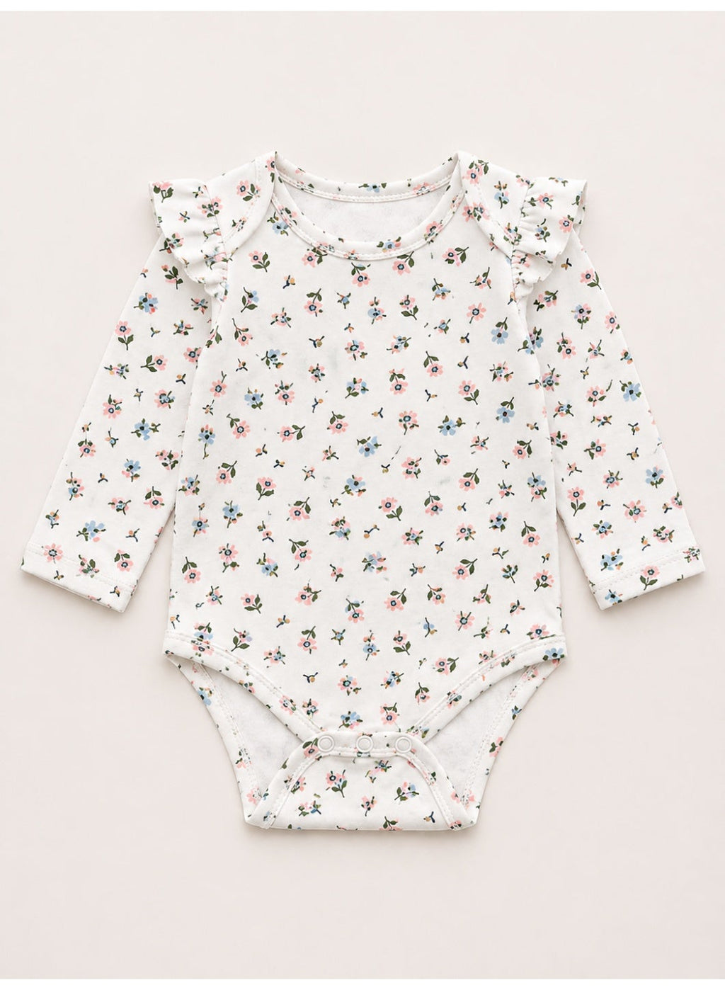 Baby Girls Floral Bodysuit, Pants and Bib Set with Headband (4-Piece)