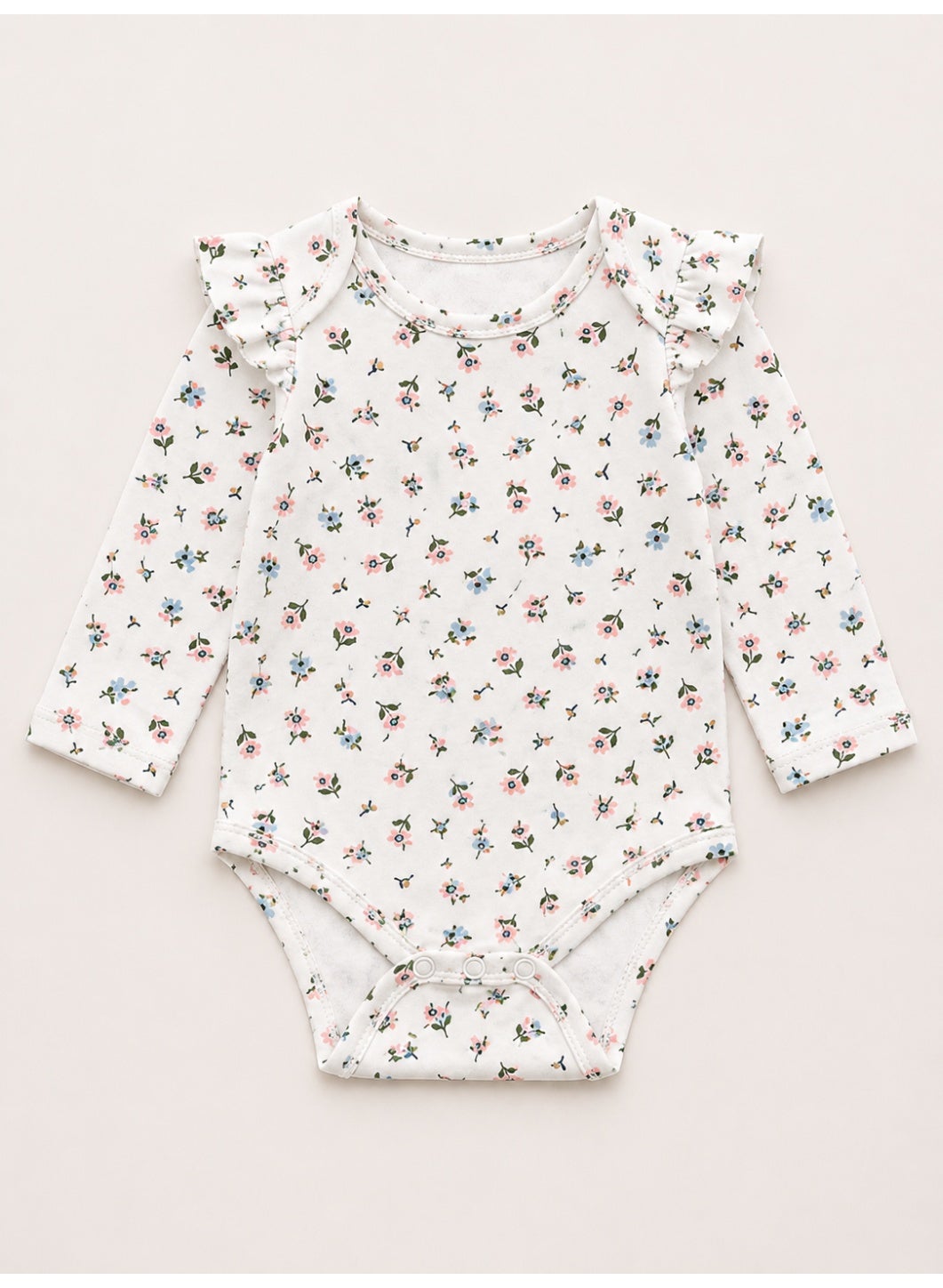 Baby Girls Floral Bodysuit, Pants and Bib Set with Headband (4-Piece)