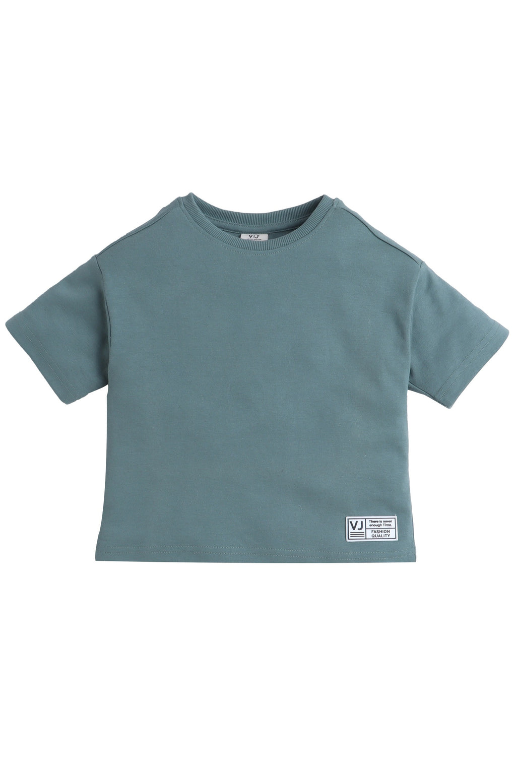 "Boys Cotton Interlock Tee & Shorts Set “ Sage Green "
