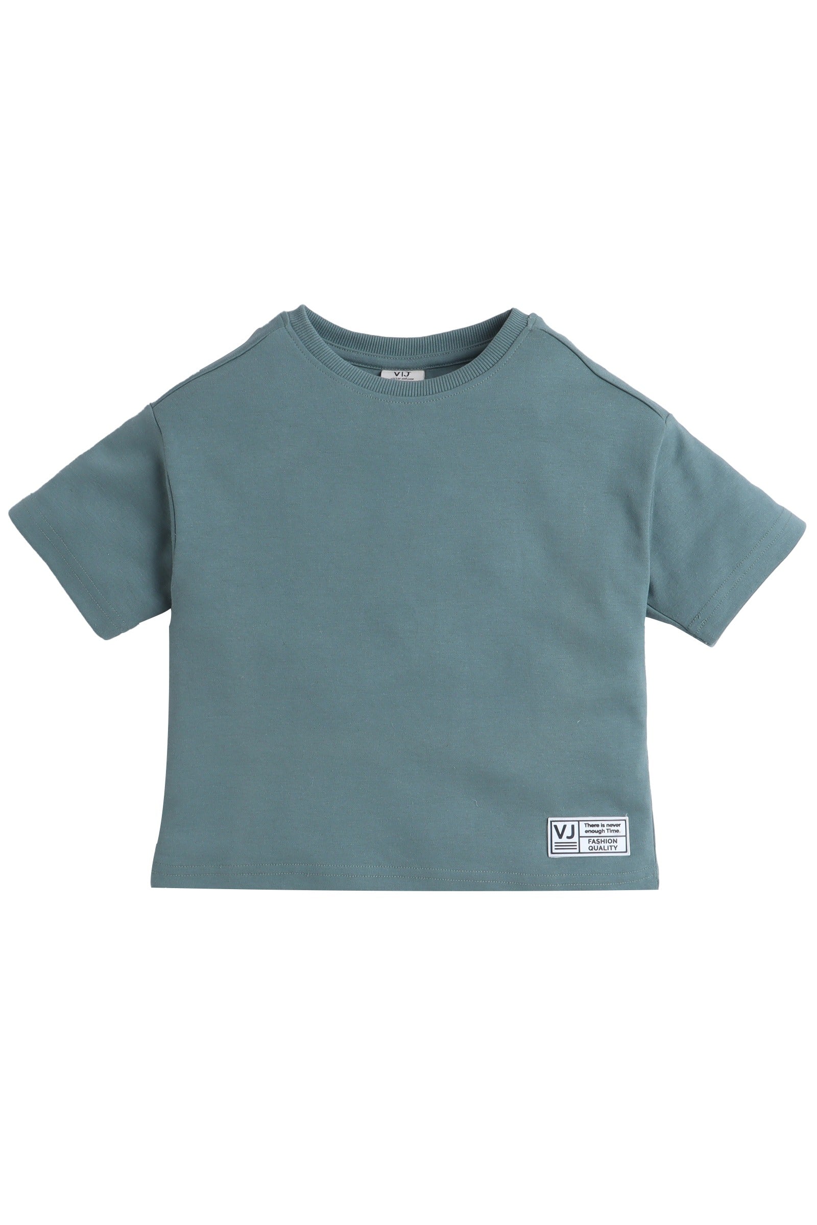 "Boys Cotton Interlock Tee & Shorts Set “ Sage Green "