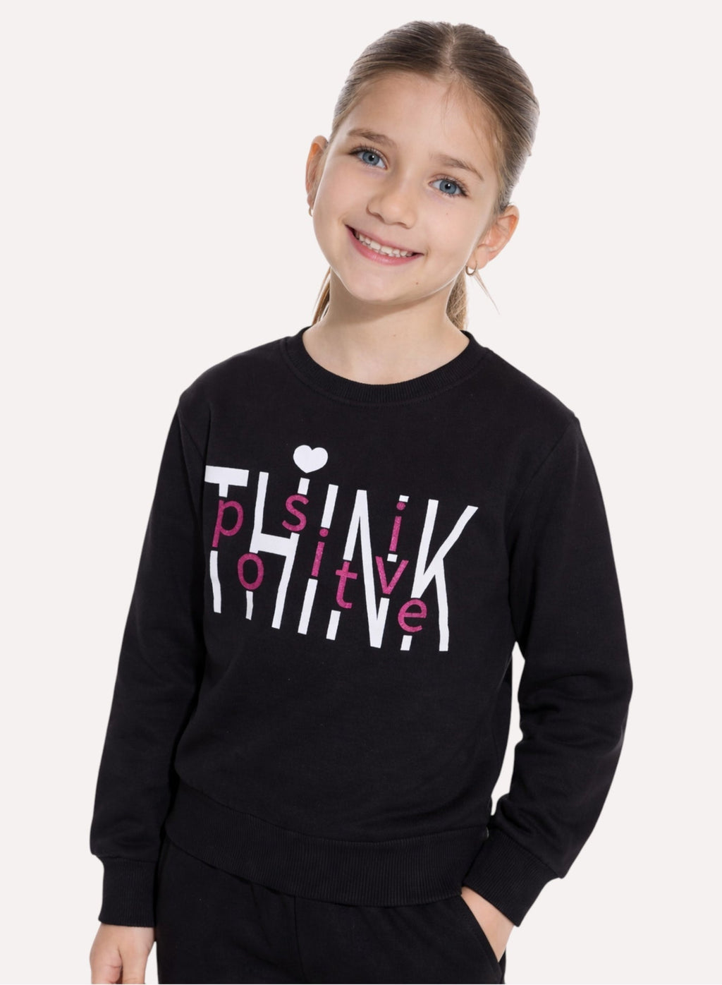 Girls Glitter Printed Sweatshirt