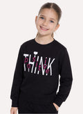 Girls Glitter Printed Sweatshirt