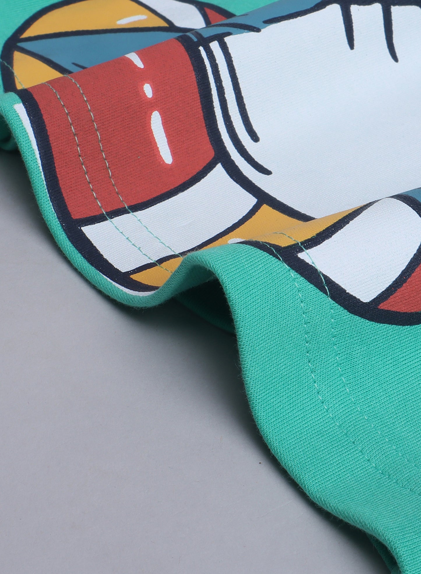 Victor and Jane Infant 2PC Set, Green T-Shirt with Cute Shark And Blue Shorts