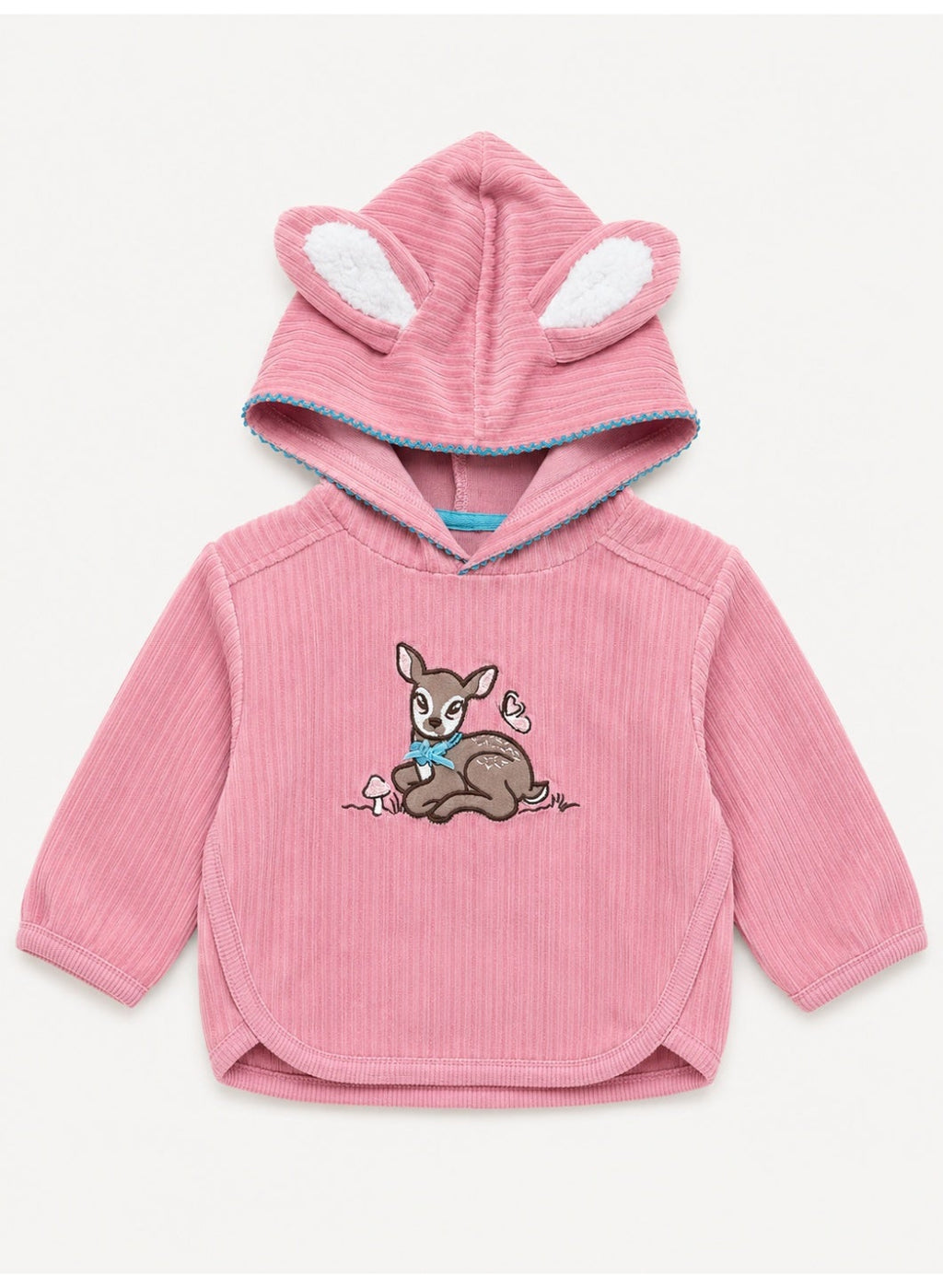 Baby Girls Hoodie and Pants Set with Deer Print
