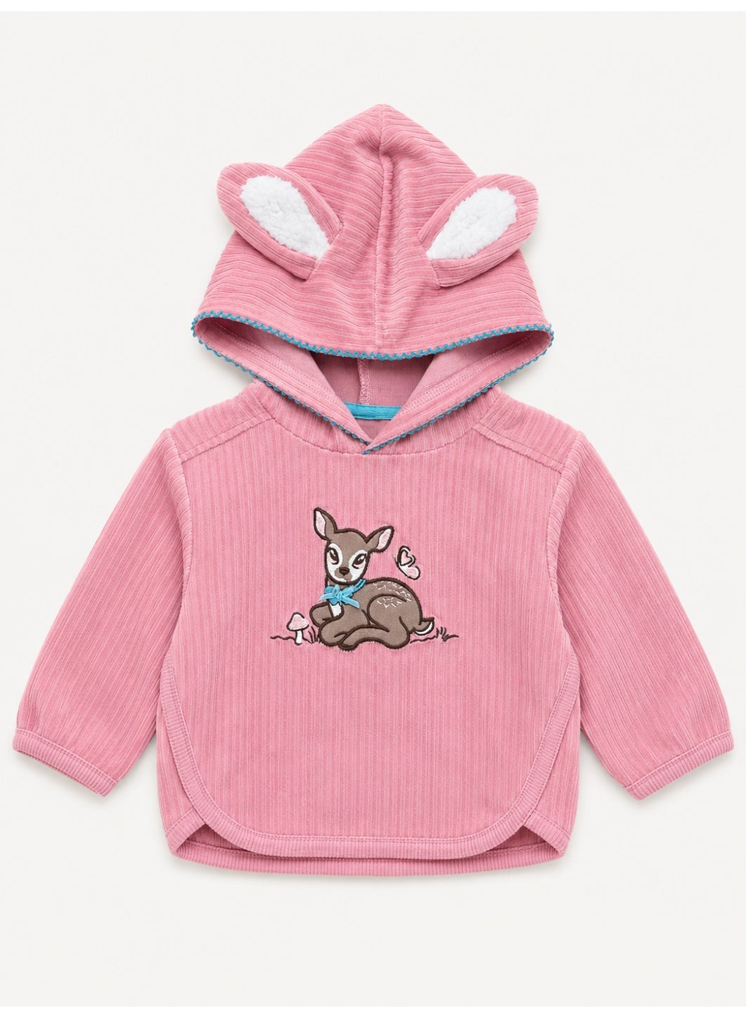 Baby Girls Hoodie and Pants Set with Deer Print