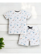 Victor And Jane - All-Over Printed T-Shirt And Shorts Pyjama Set