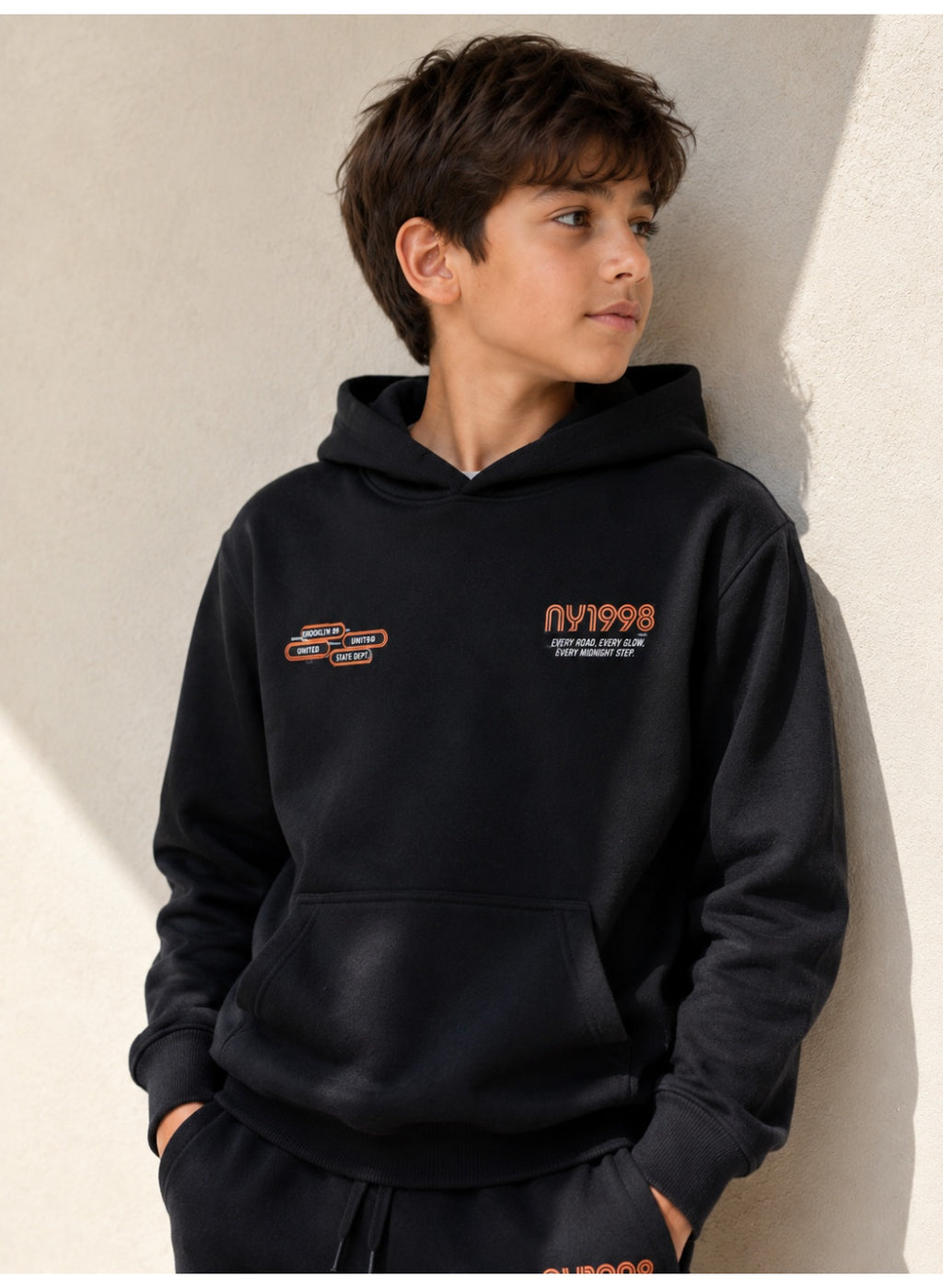 Boys’ Back Graphic Sweatshirt Hoodie and Jogger Pants Set