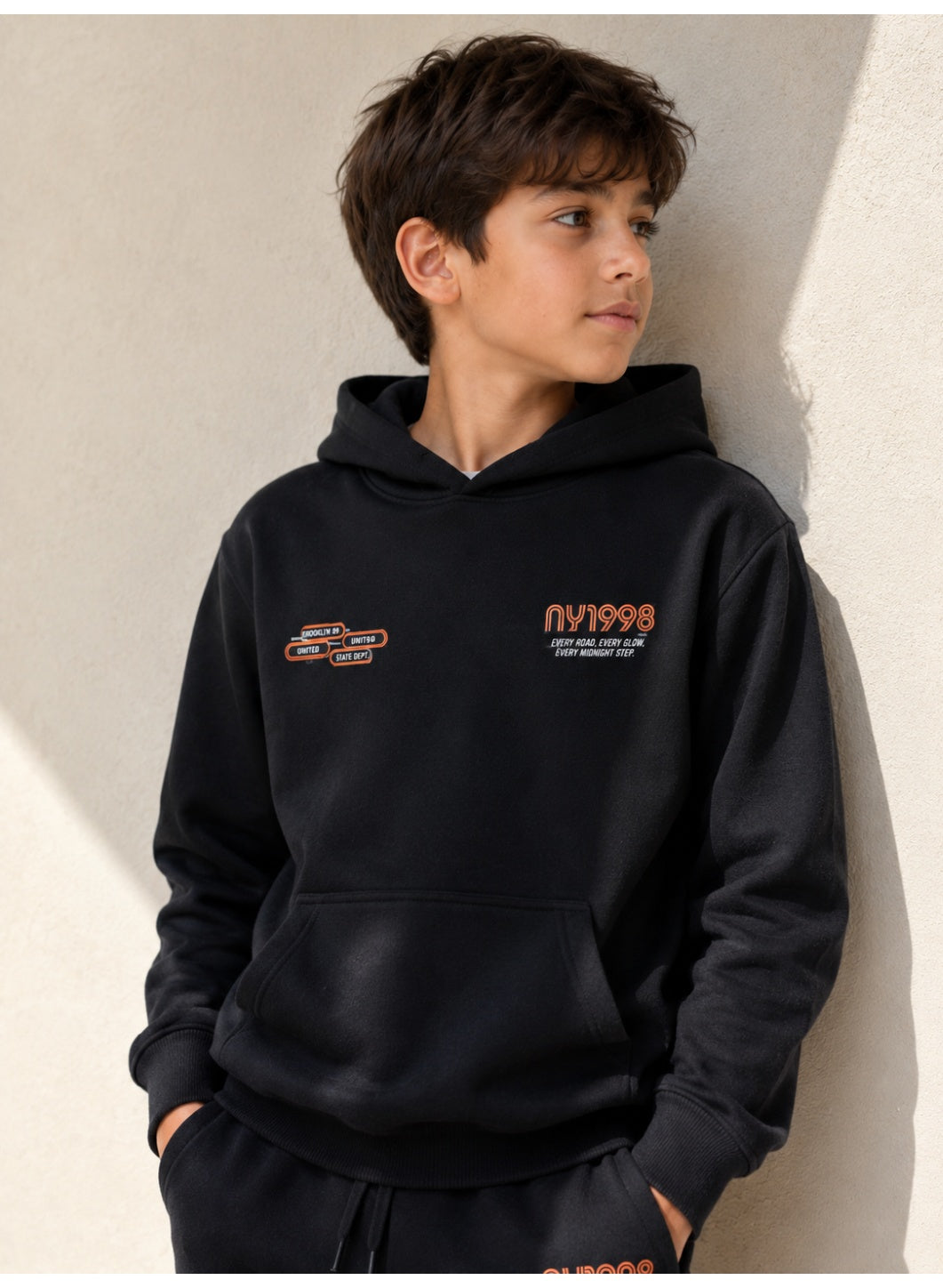 Boys’ Back Graphic Sweatshirt Hoodie and Jogger Pants Set