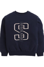 Dirkje Cotton Space Race Printed Full Sleeves Sweatshirt & Joggers Set - Navy/Pink