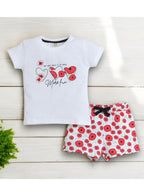 Victor And Jane - Printed T-Shirt And Shorts Pyjama Set